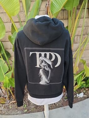 Taylor Swift The Tortured Poets Department TTPD Black Hoodie Graphic Spotify